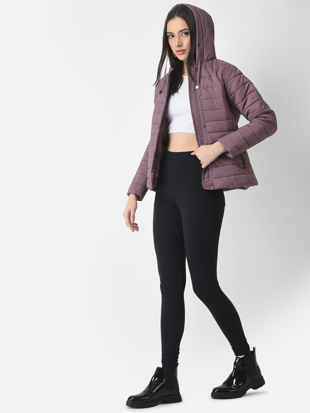 

Crimsoune Club Women Purple Lightweight Puffer Jacket