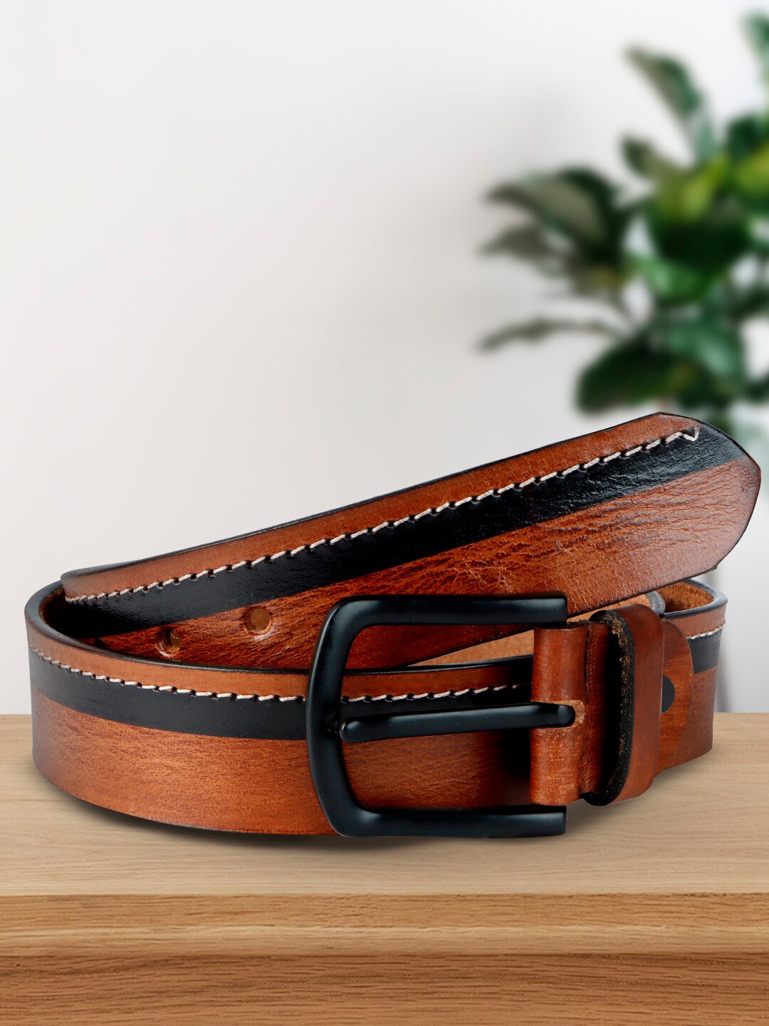 

WELBAWT Men Brown Leather Belt