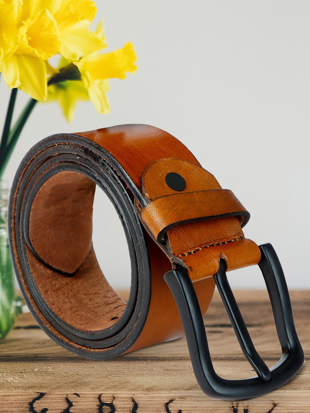 

WELBAWT Men Brown Leather Belt