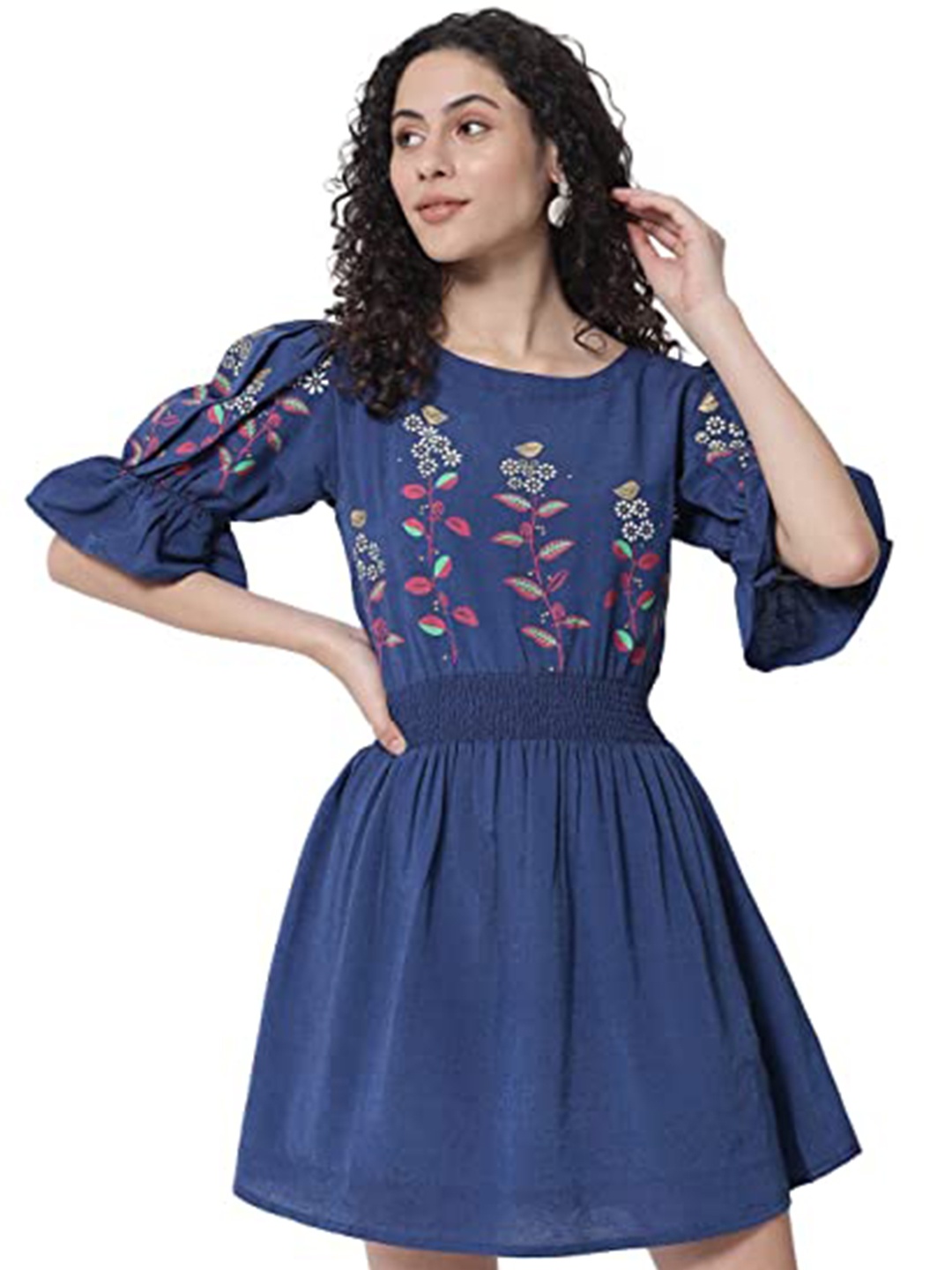 

Tulsattva Blue Floral Dress