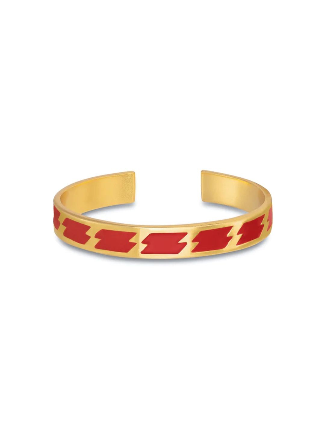 

MNSH Women Red Brass Gold-Plated Cuff Bracelet