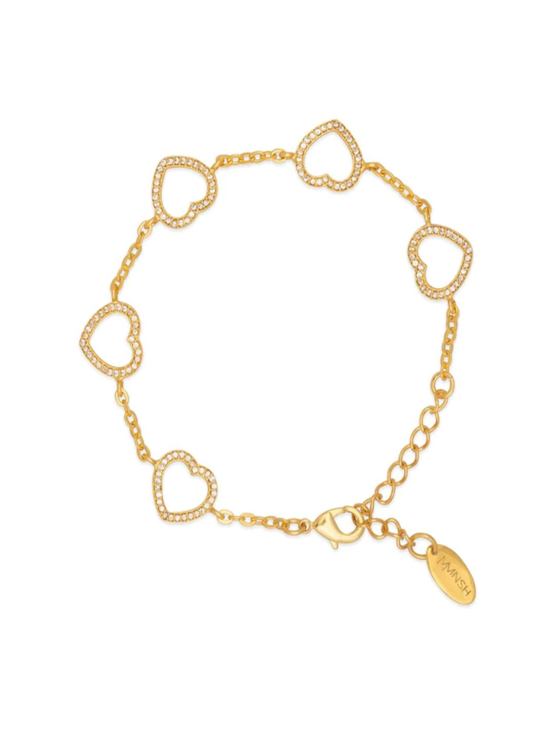 

MNSH Women White Brass Gold-Plated Wraparound Bracelet