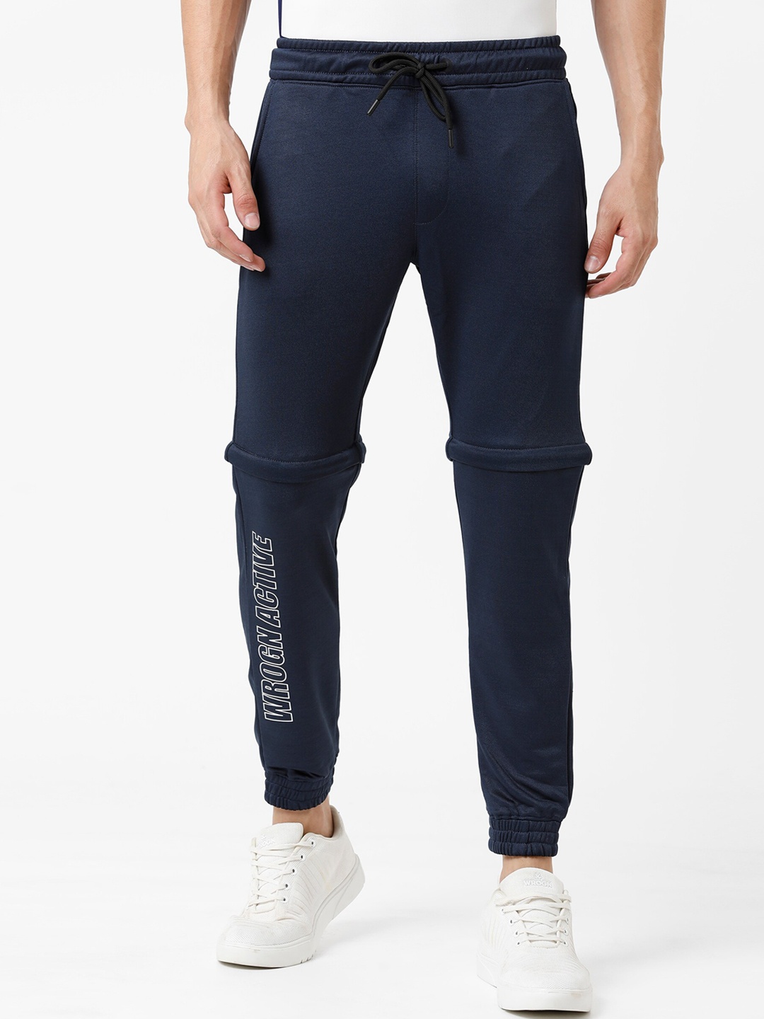 

WROGN Men Navy Blue Slim Fit Joggers