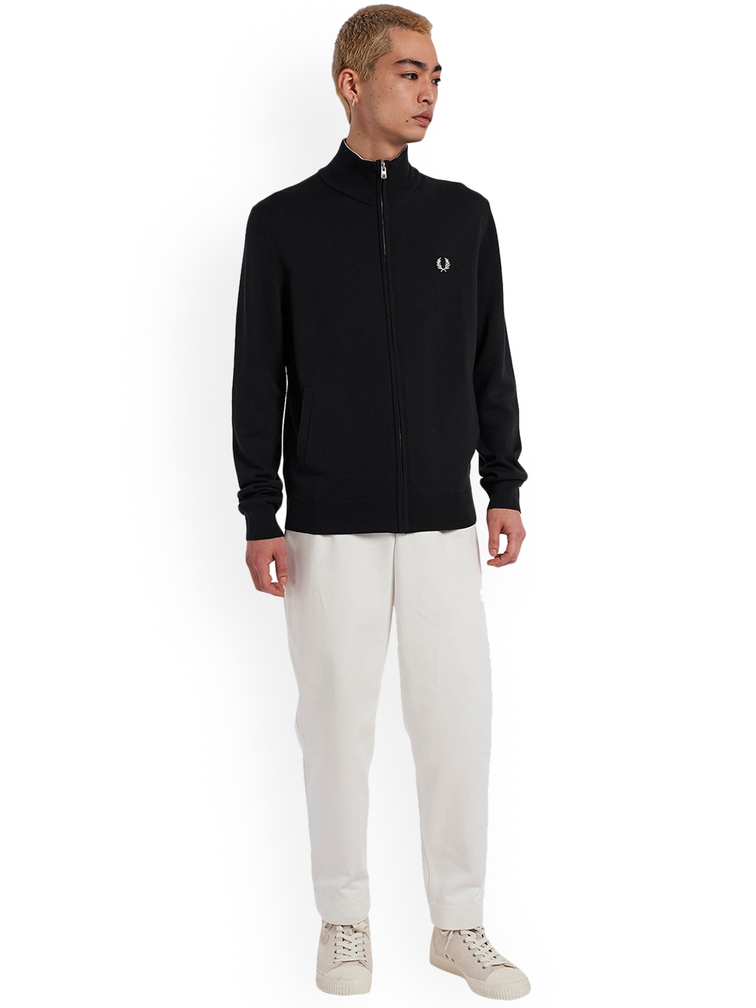 

Fred Perry Men Black Longline Sporty Jacket