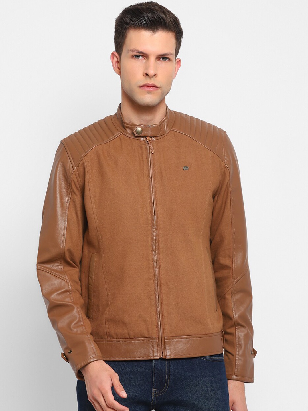 

Red Chief Men Tan Bomber Jacket