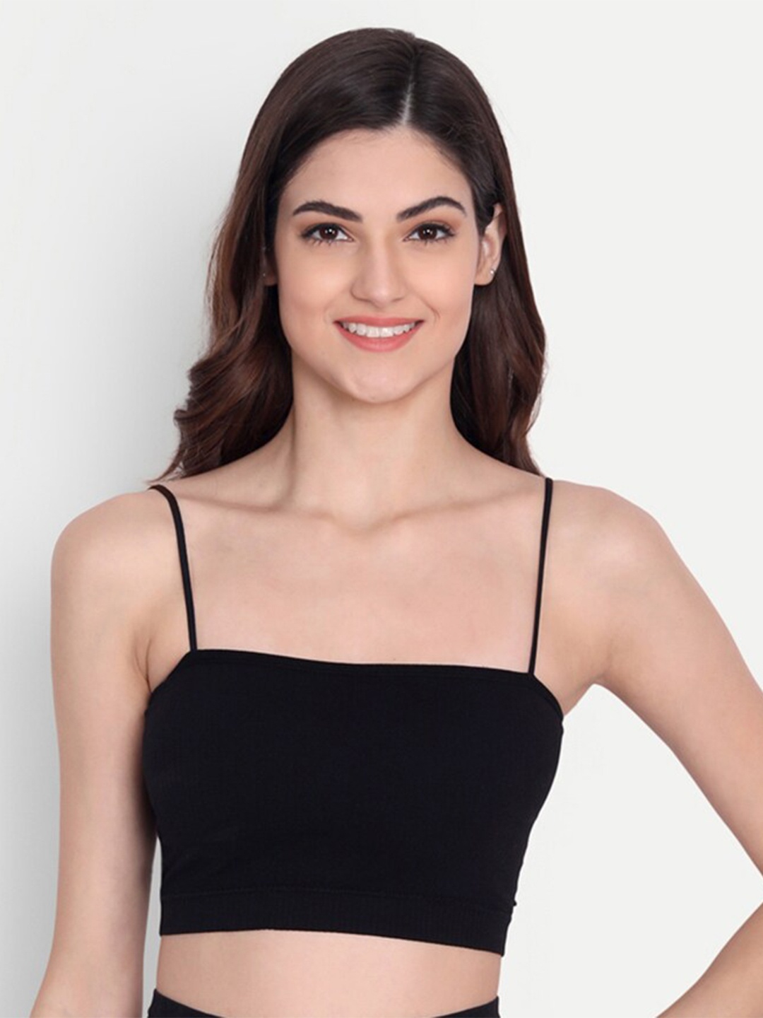 

Gopalvilla Black Non Wired Lightly Padded Bralette Bra