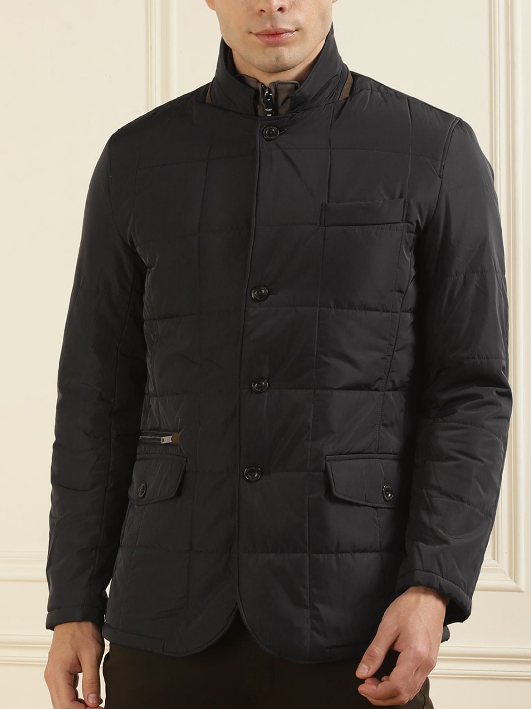 

HACKETT LONDON Men Longline Padded Jacket, Black