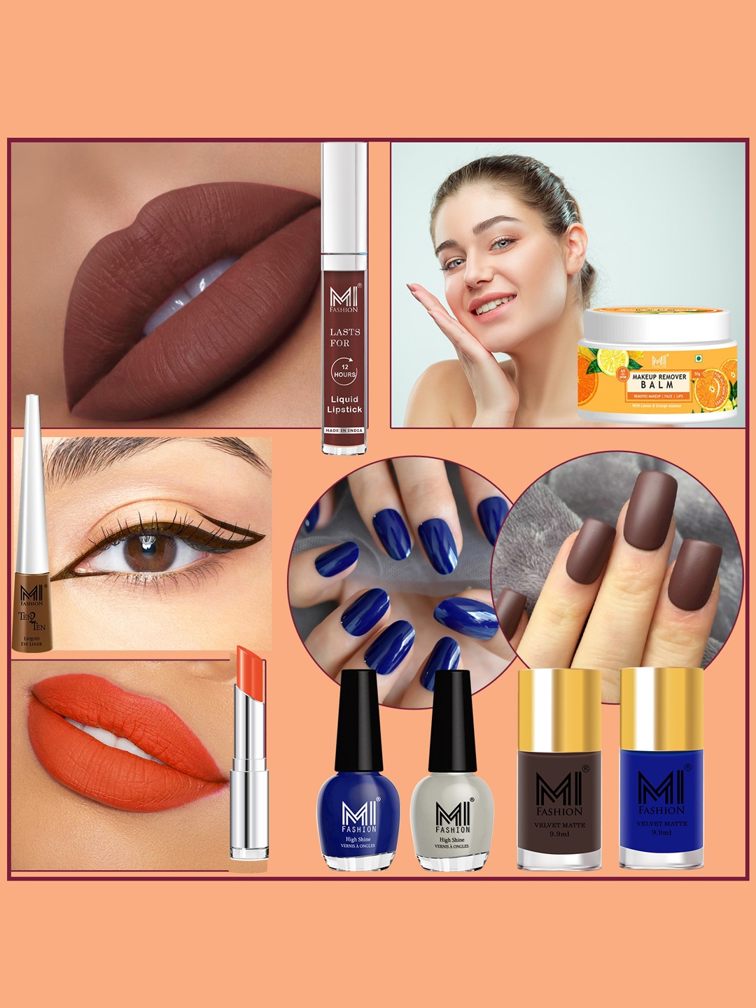 

MI FASHION Cruelty-Free Vegan Full Starter Makeup Gift Set - Shade B149, Brown