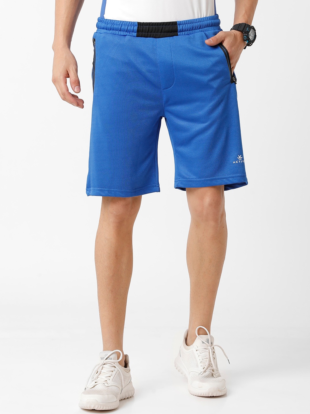 

WROGN Men Slim Fit Shorts, Blue