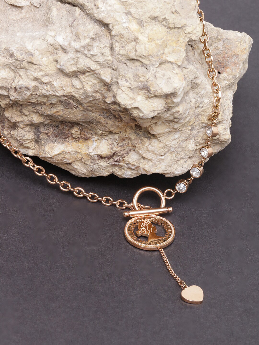 

DIVA WALK Gold-Toned Brass Gold-Plated Handcrafted Necklace
