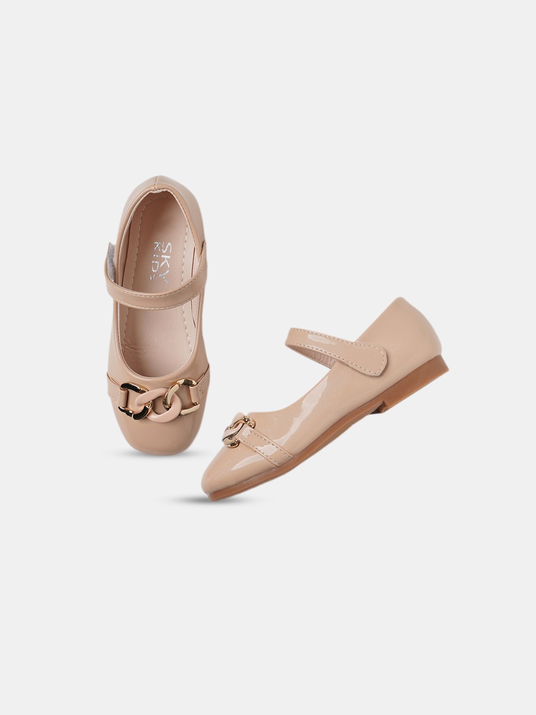

R&B Girls Embellished Ballerinas Flats, Beige