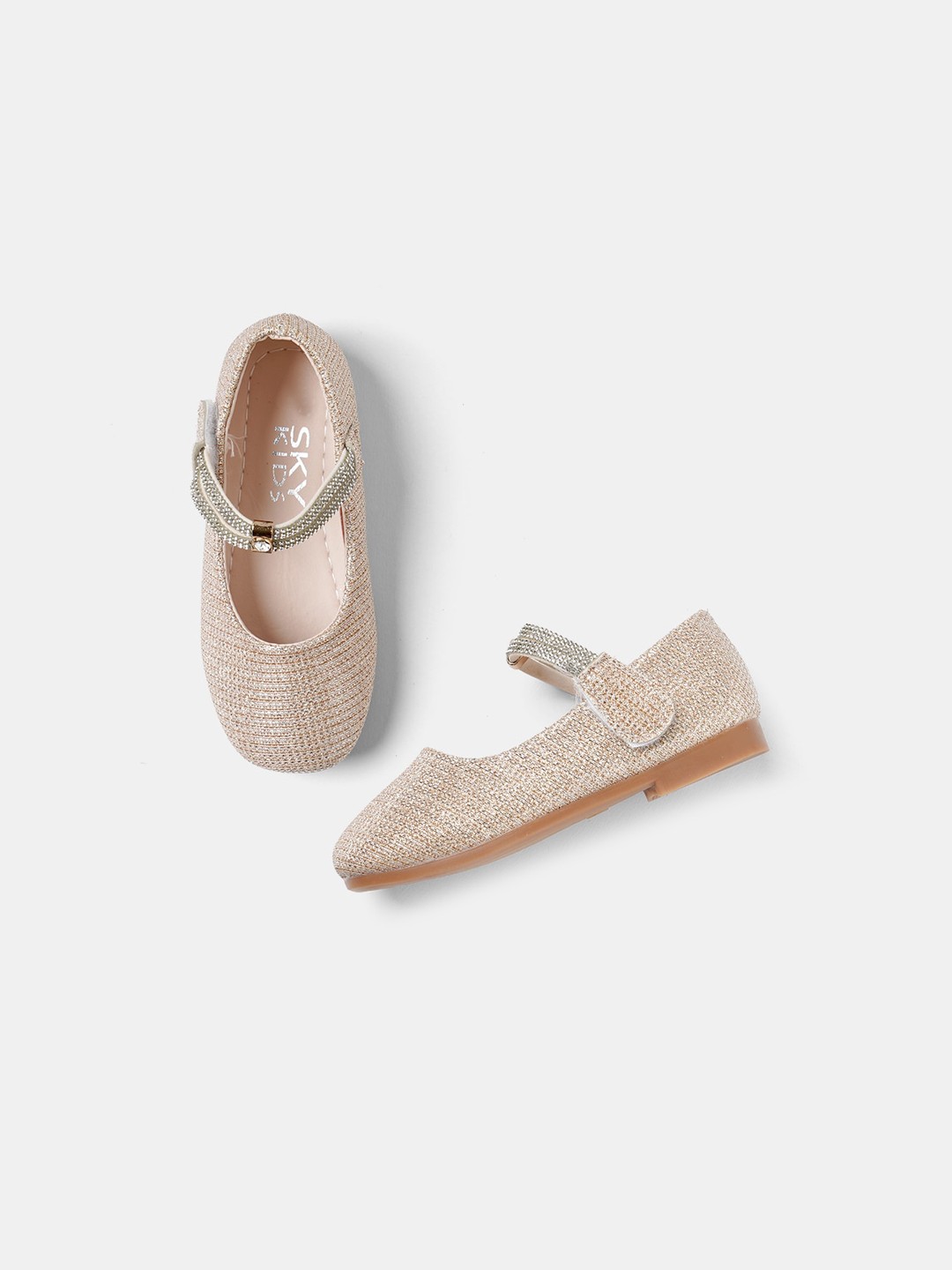

R&B Girls Gold-Toned Ballerinas Flats