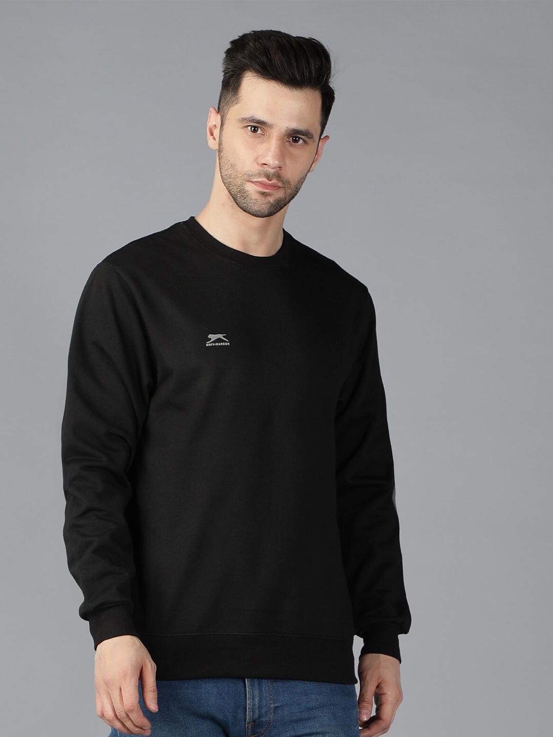 

Shiv Naresh Round Neck Pullover Sweatshirt, Black