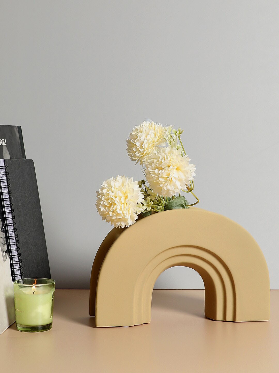 Bonhomie Beige Minimalistic Ceramic Vase