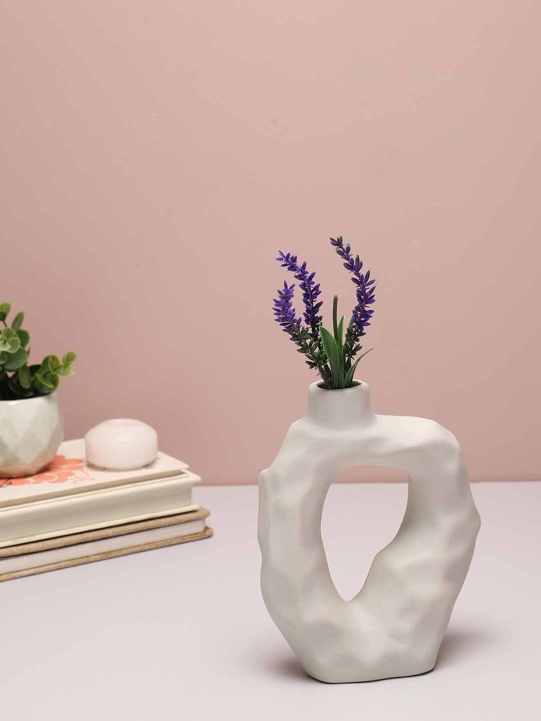 

Bonhomie White Abstract Shaped Ceramic Vase