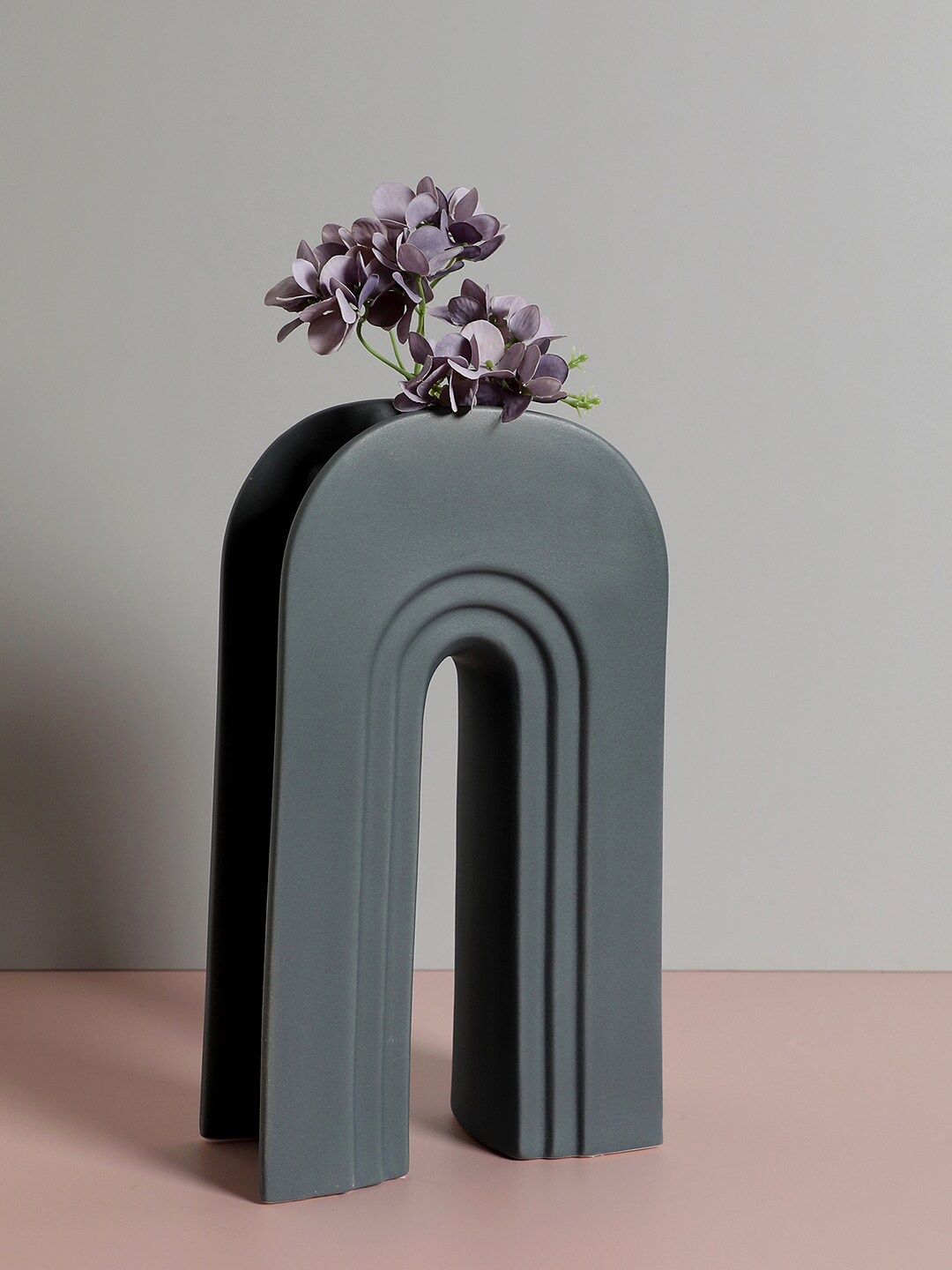 

Bonhomie Olive Green Solid Forest Minimalistic Ceramic Vase