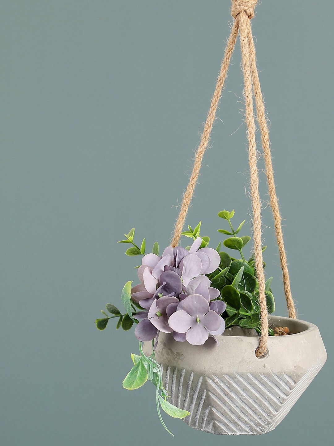 

Bonhomie Grey Textured Ceramic Hanging Planter