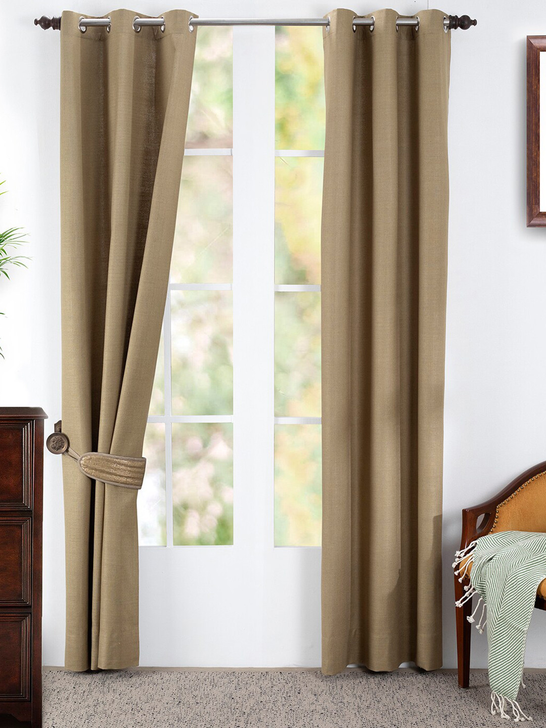 

MASPAR Khaki Set of 2 Door Curtain