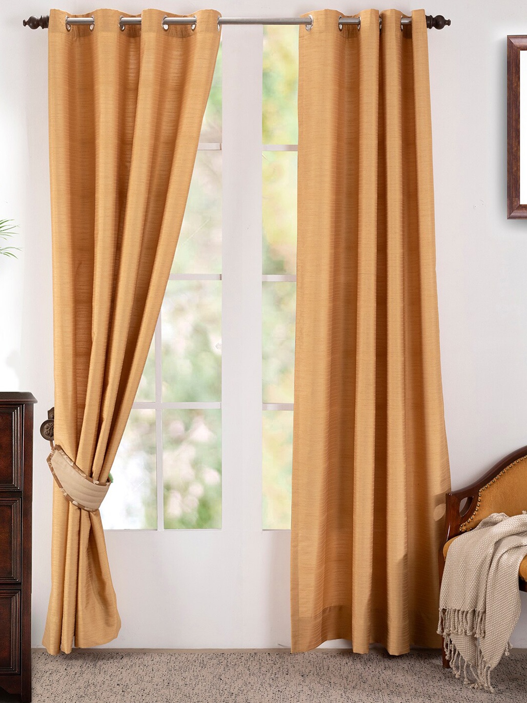 

MASPAR Orange Set of 2 Door Curtain