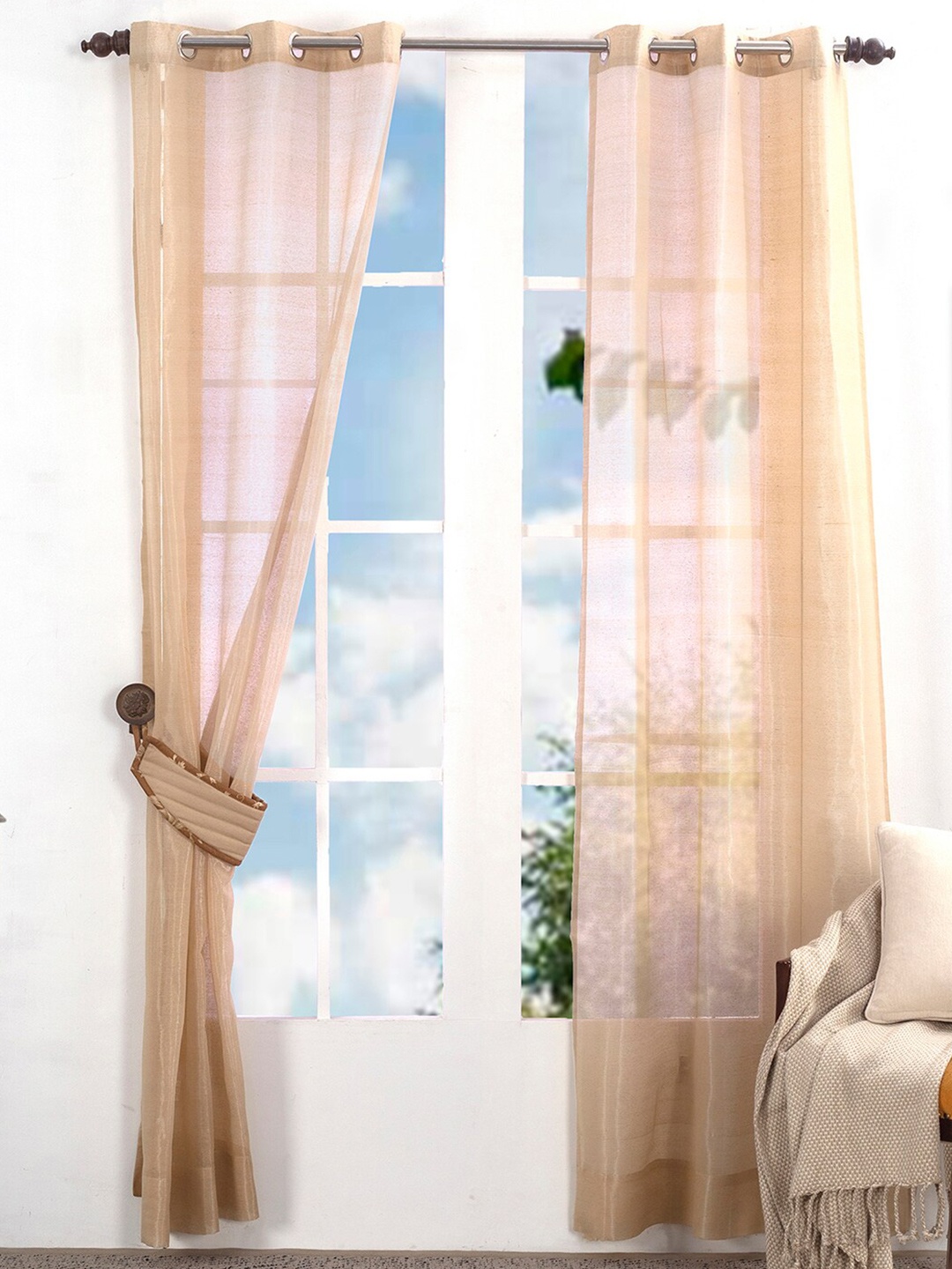 

MASPAR Gold-Toned Set of 2 Maspar Imirat Silk & Lurex Door Curtains