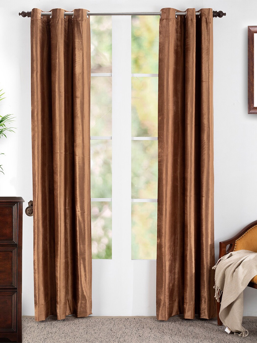 

MASPAR Bronze-Toned Set of 2 Door Curtain