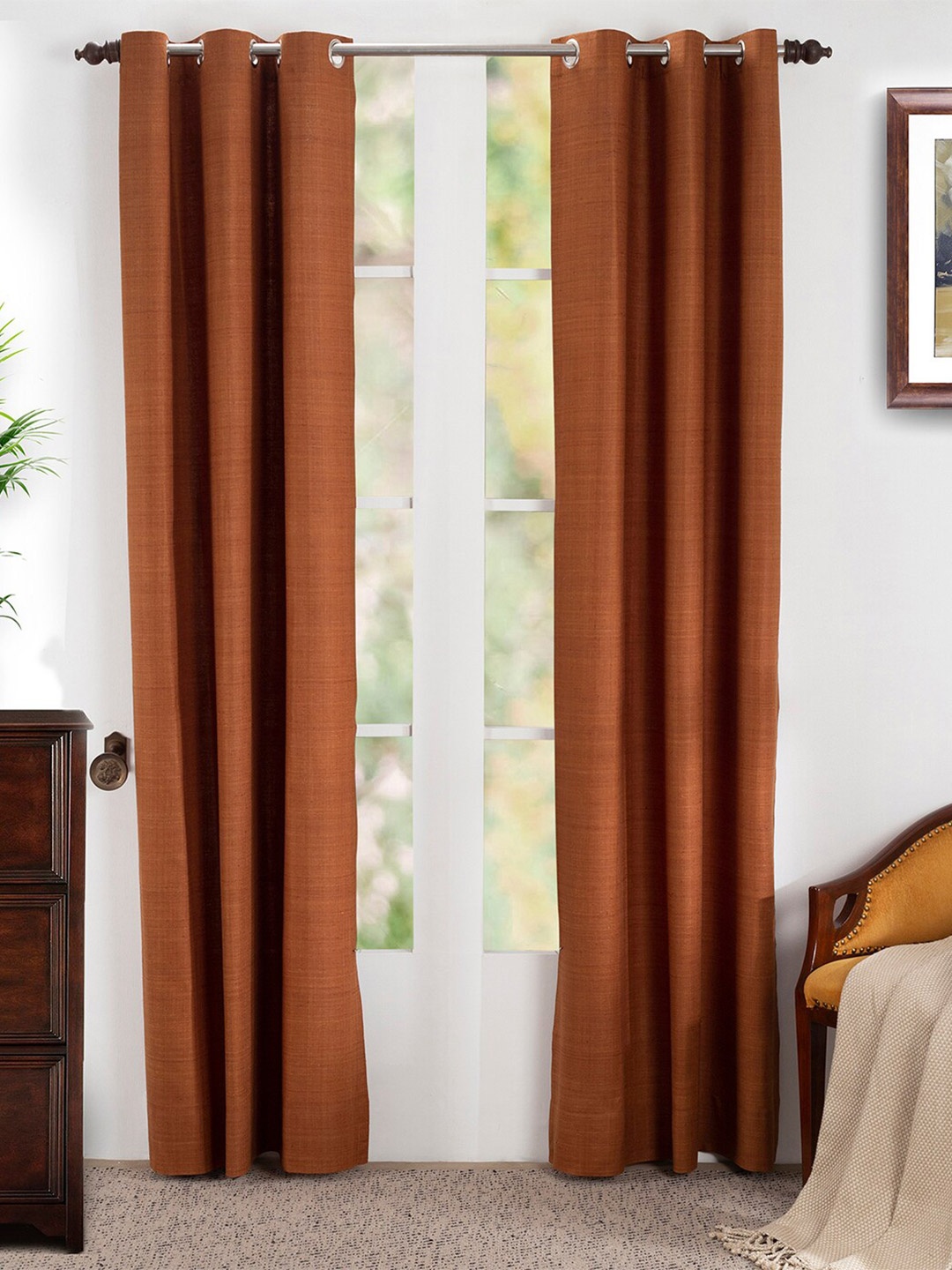 

MASPAR Rust Set of 2 Door Curtain