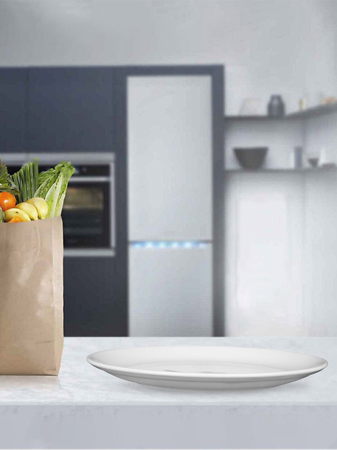 

Athome by Nilkamal Horeca White Ceramic Glossy Plate