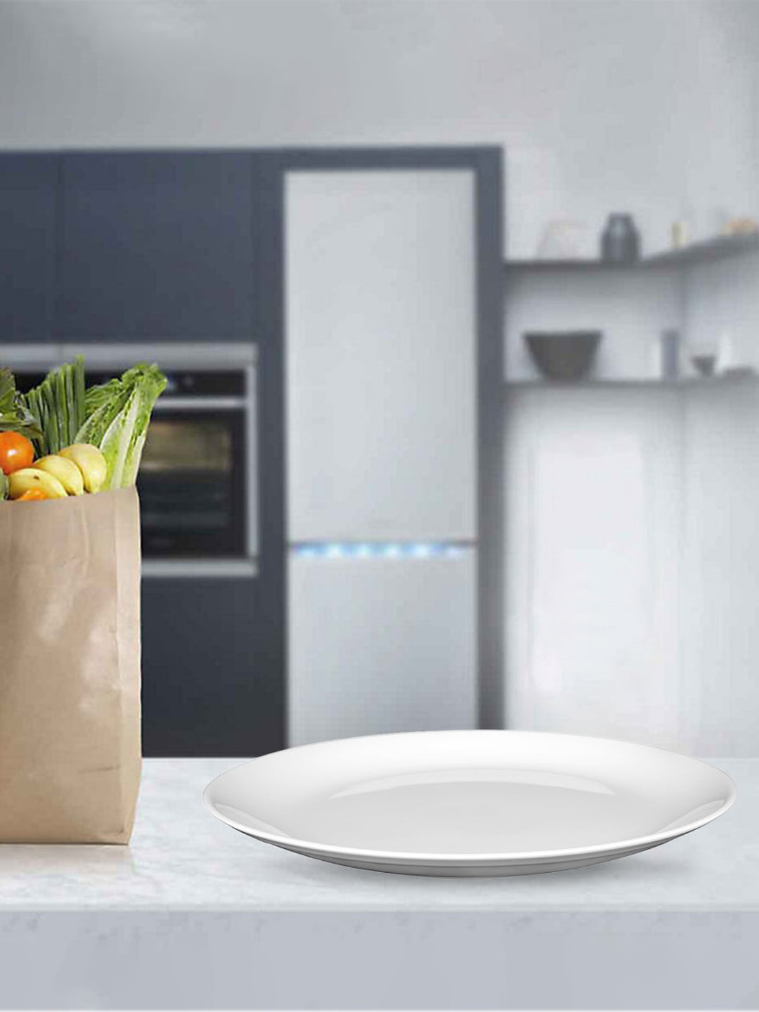 

Athome by Nilkamal White Ceramic Glossy Plate