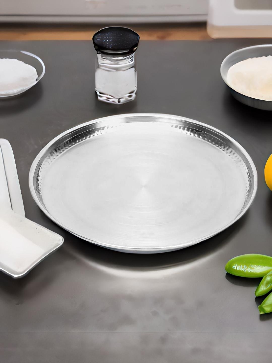 

Athome by Nilkamal Silver-Toned & 1 Pieces Stainless Steel Glossy Plates
