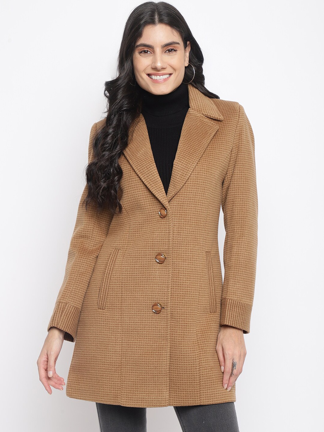 

Her Grace Women Longline Overcoat, Khaki