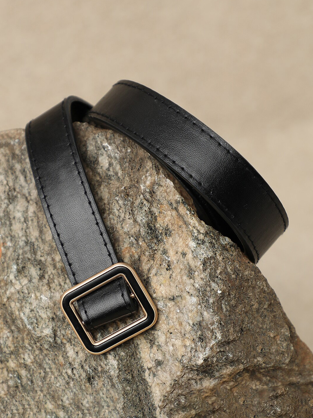 

HAUTE SAUCE by Campus Sutra Women Black PU Belt