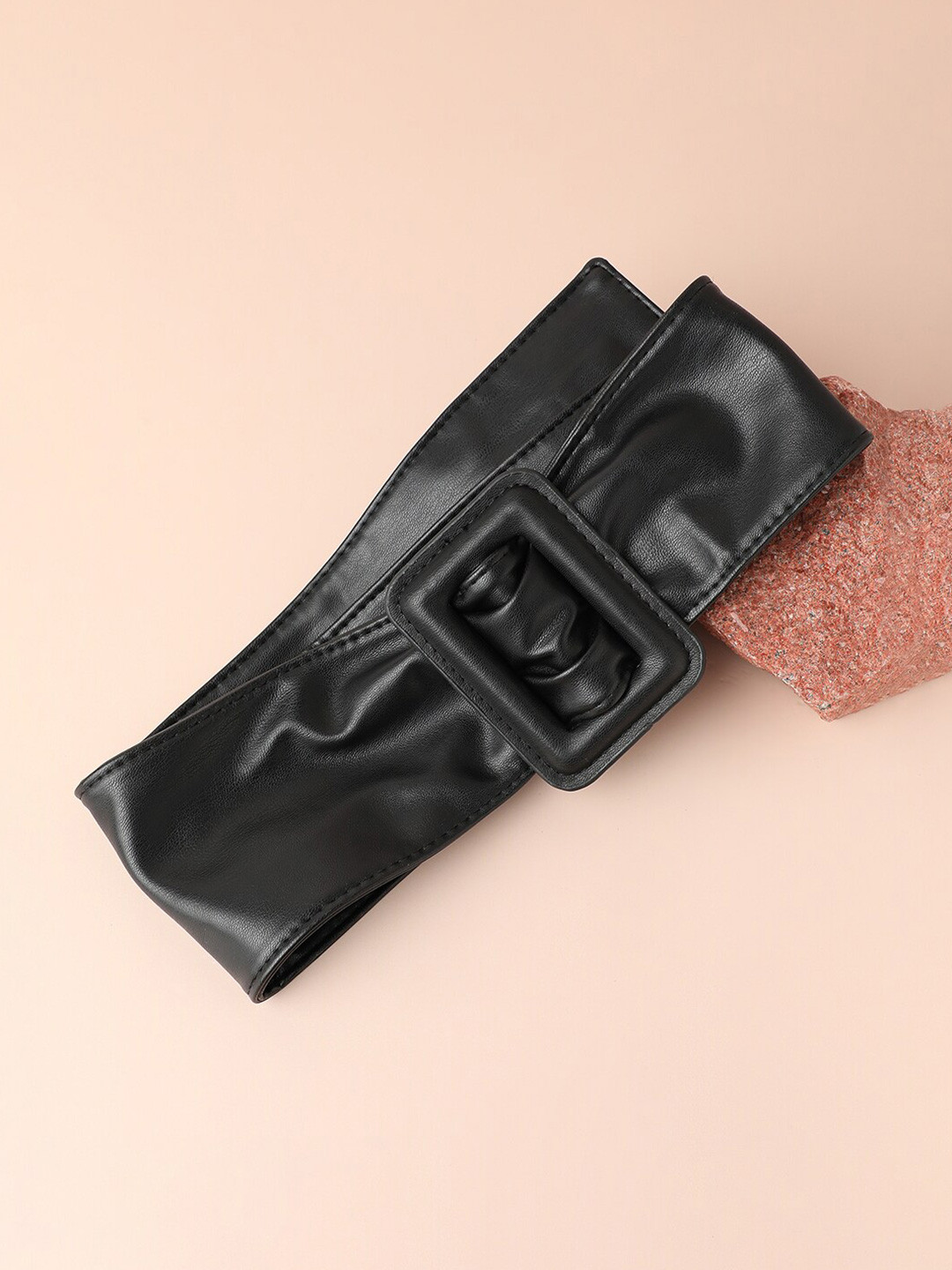 

HAUTE SAUCE by Campus Sutra Women Black PU Belt