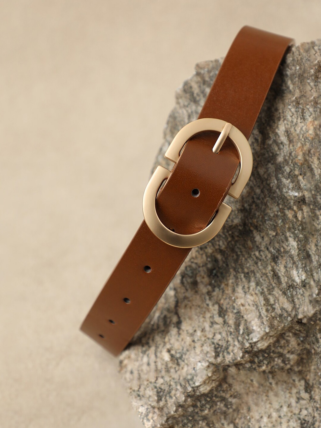 

HAUTE SAUCE by Campus Sutra Women Brown PU Belt
