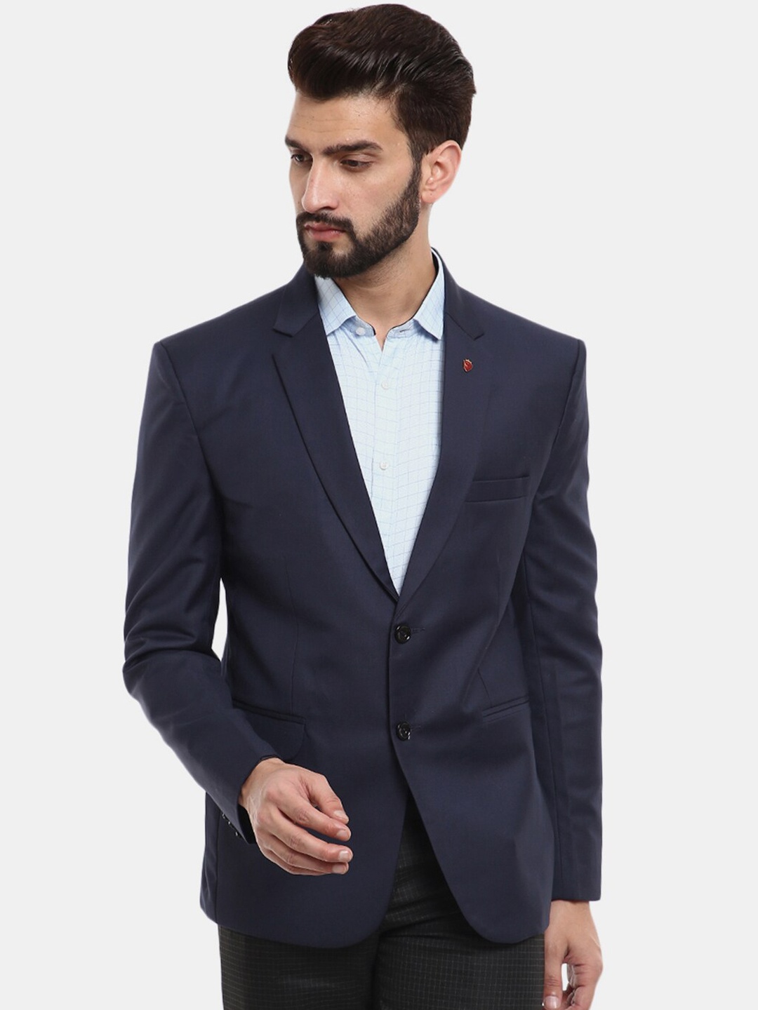 

V-Mart Men Navy Blue Single Breasted Formal Blazers