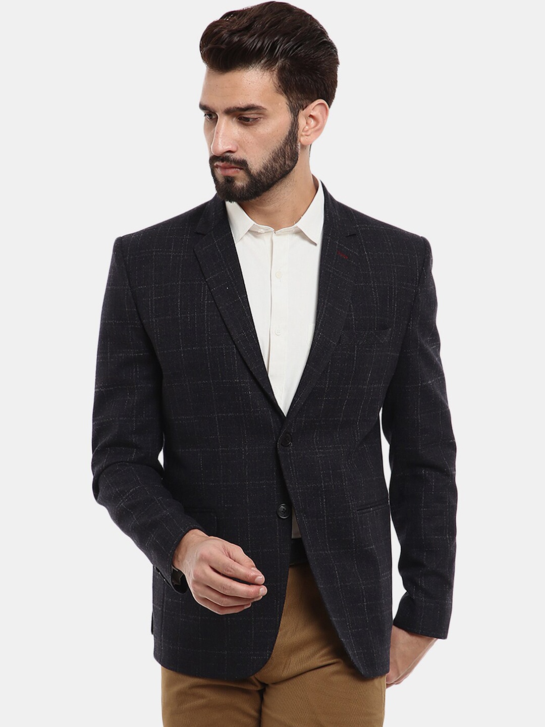 

V-Mart Men Black Single-breasted Blazer