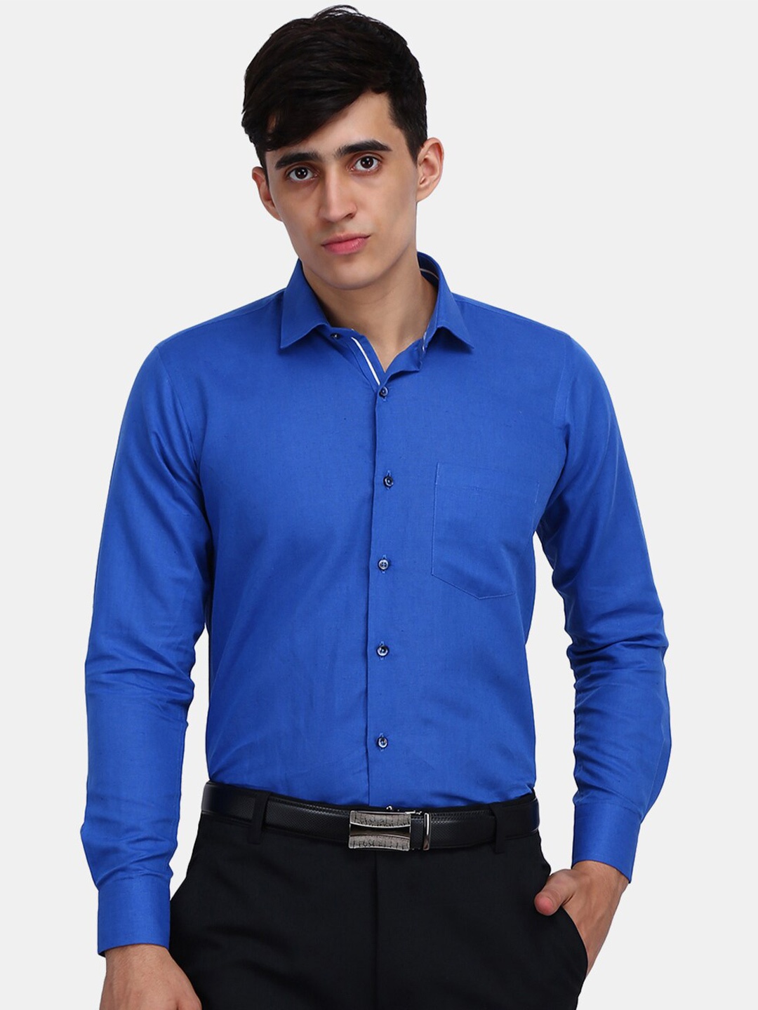 

V-Mart Men Blue Classic Cotton Formal Shirt