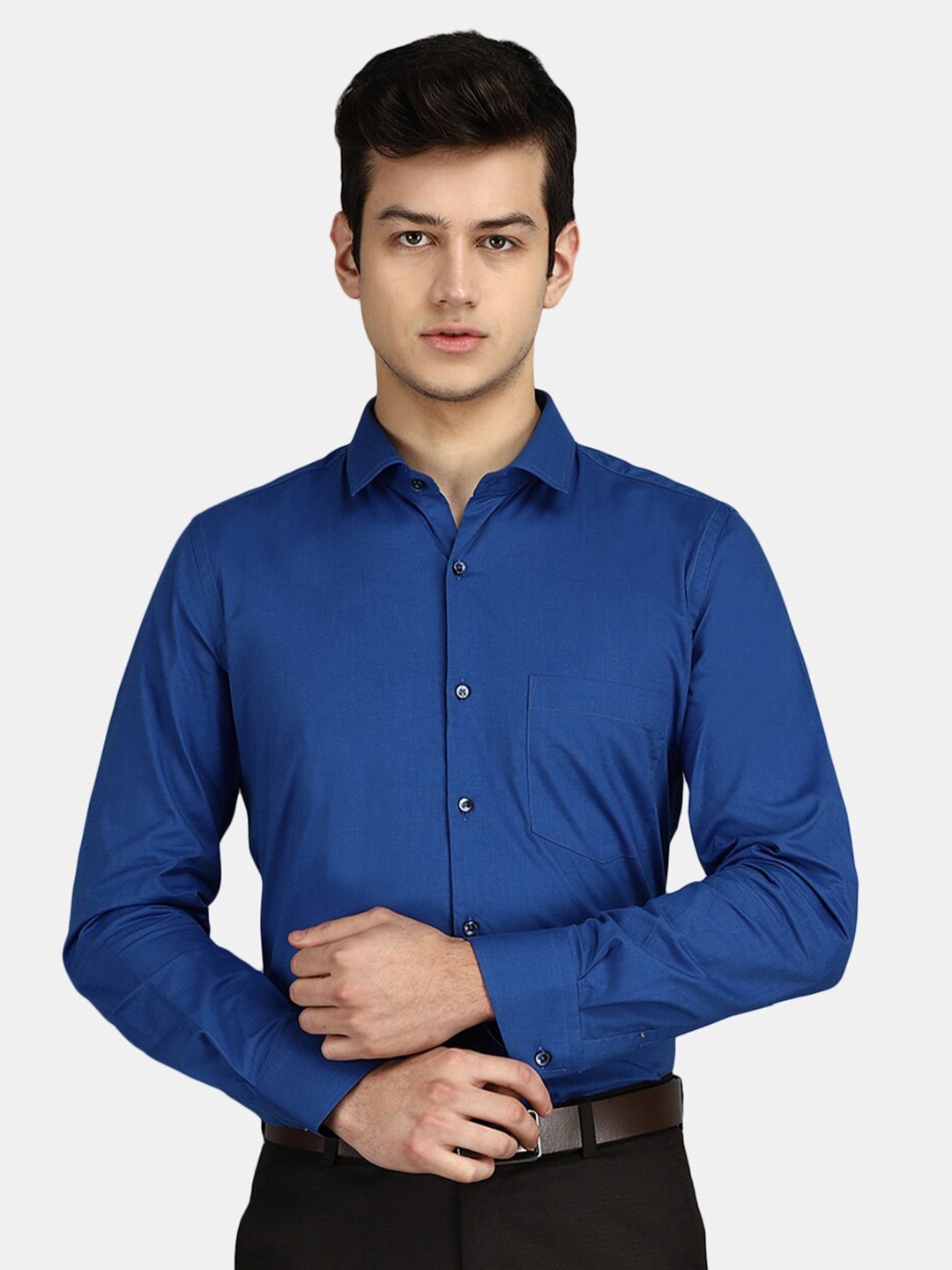 

V-Mart Men Blue Classic Cotton Formal Shirt