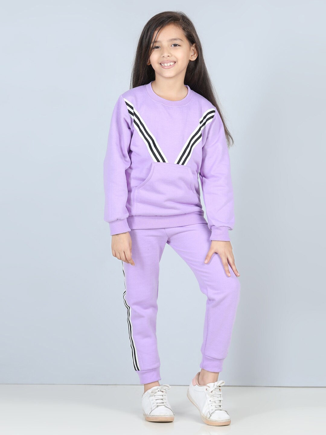 

Cutiekins Girls Purple & Black Printed Shirt with Pyjamas