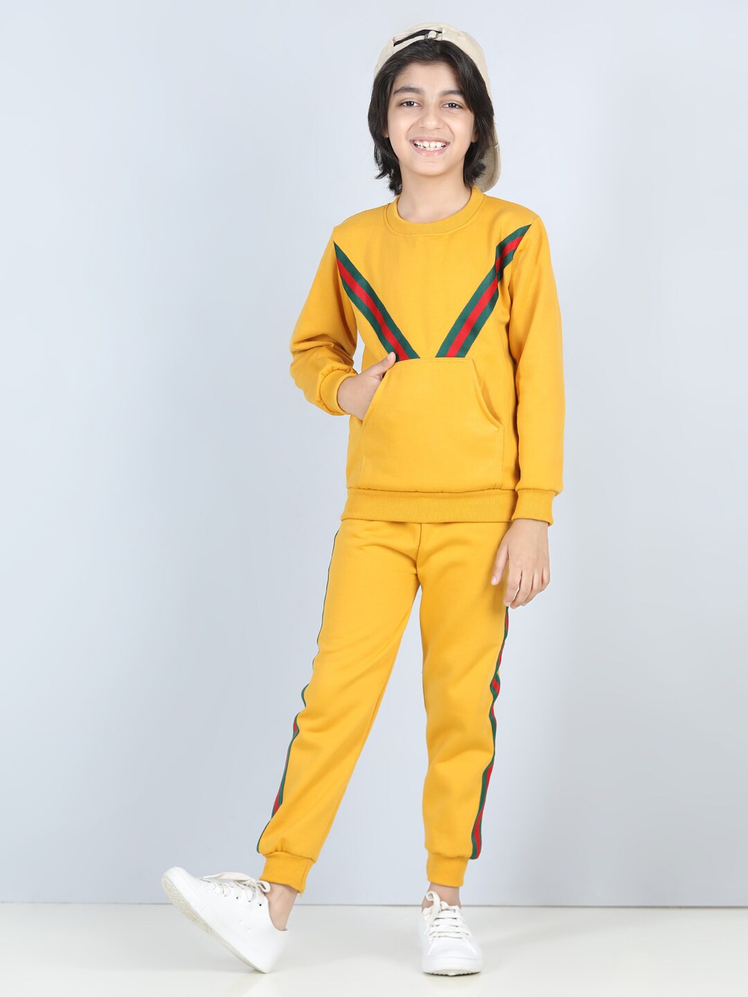 

Cutiekins Boys Mustard & Blue Printed Shirt with Pyjamas