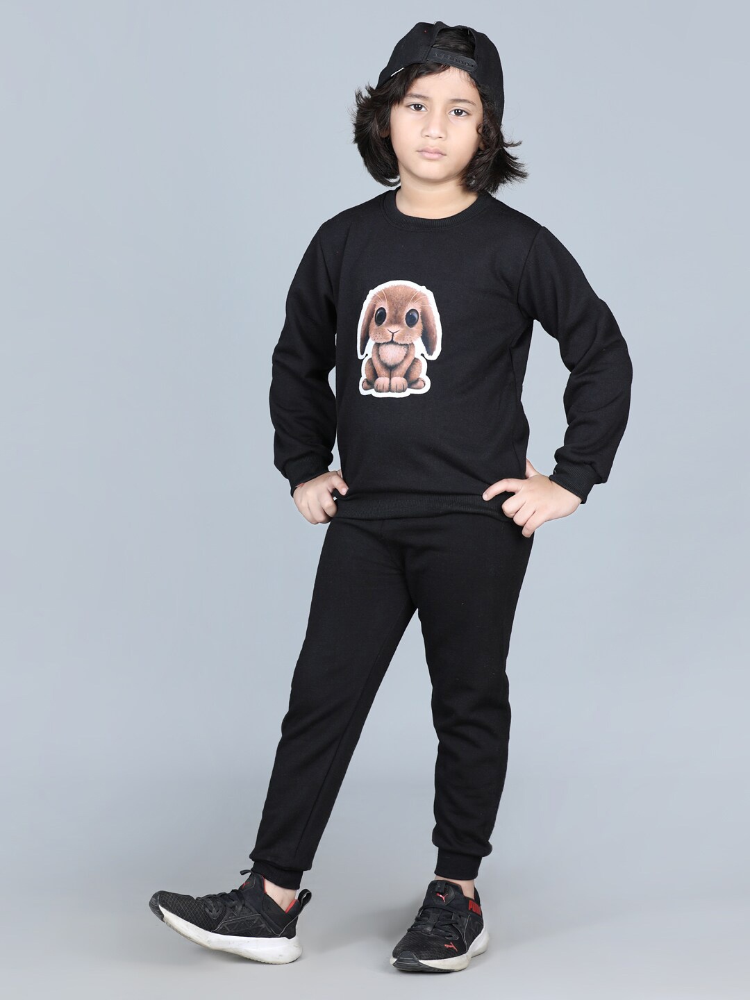 

Cutiekins Boys Black & White Printed Shirt with Pyjamas
