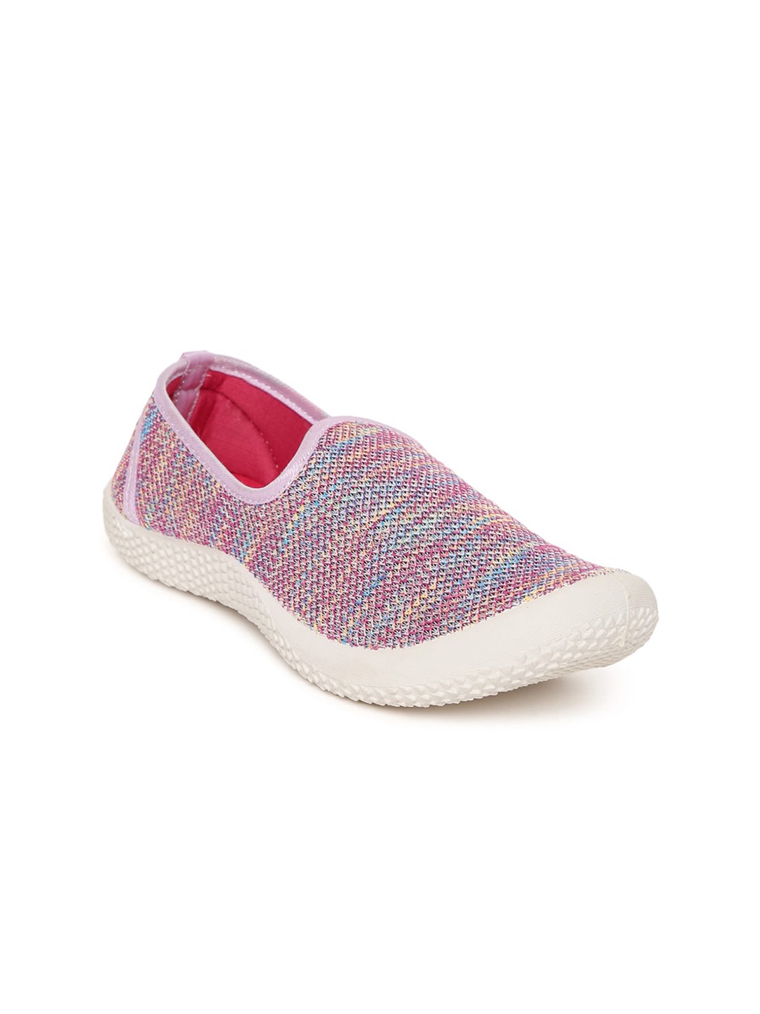 

Paragon Women Woven Design Slip-On Sneakers, Pink