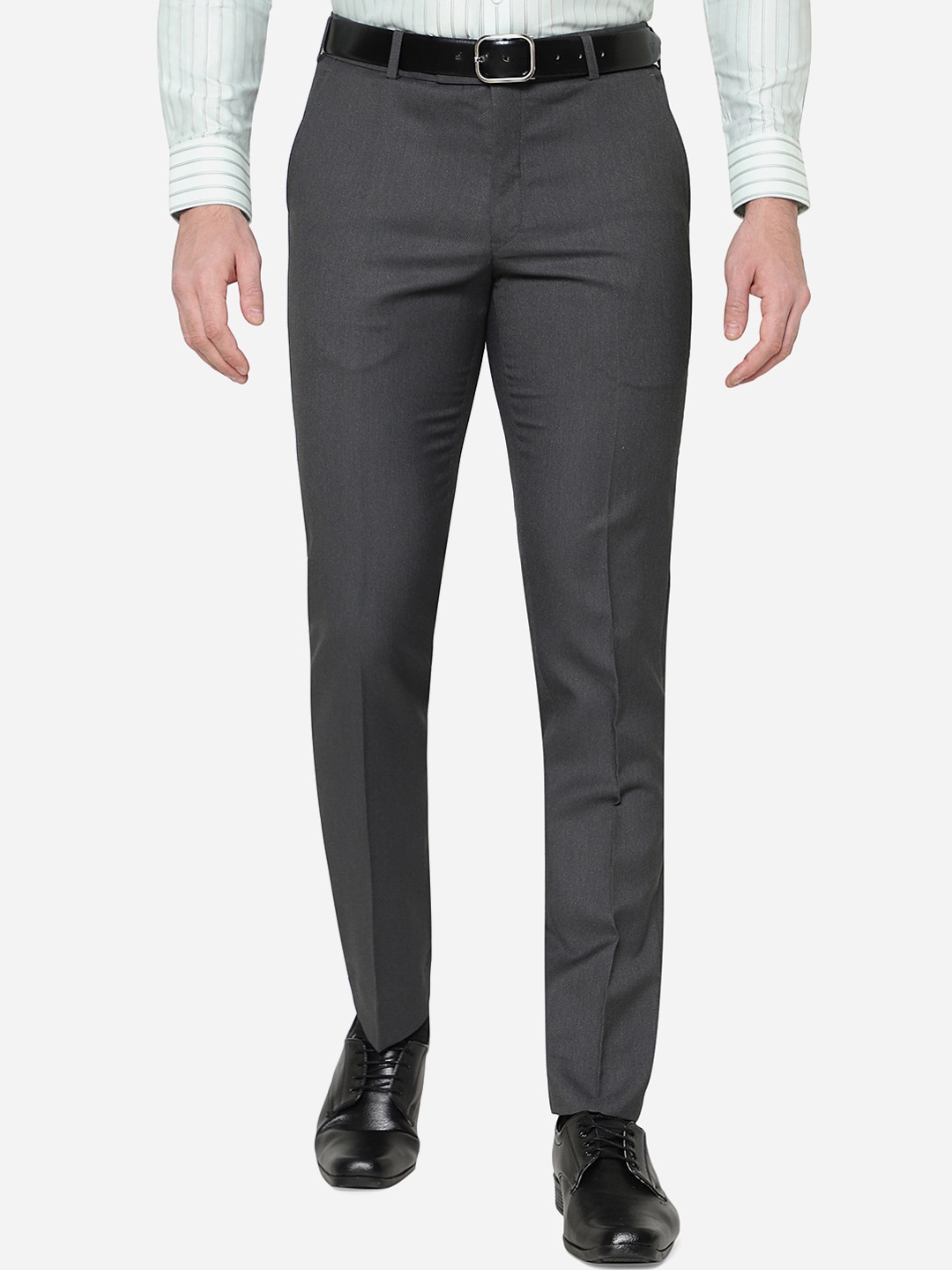 

Greenfibre Men Slim Fit Trousers, Grey