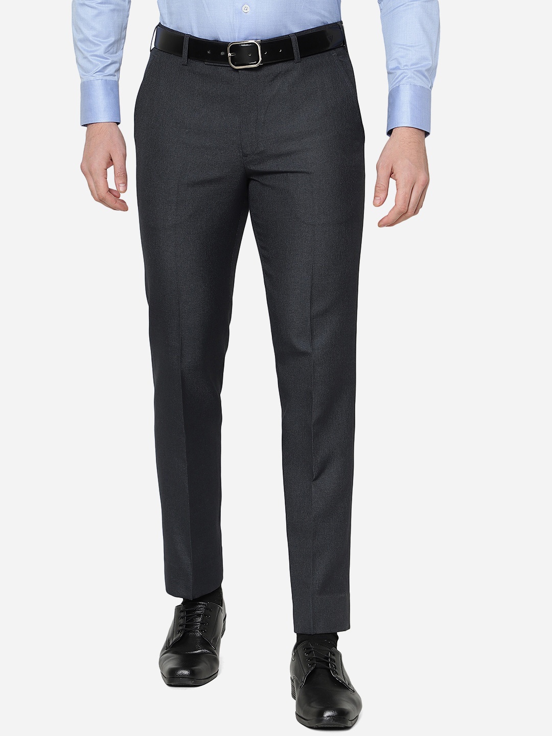 

Greenfibre Men Slim Fit Formal Trouser, Grey