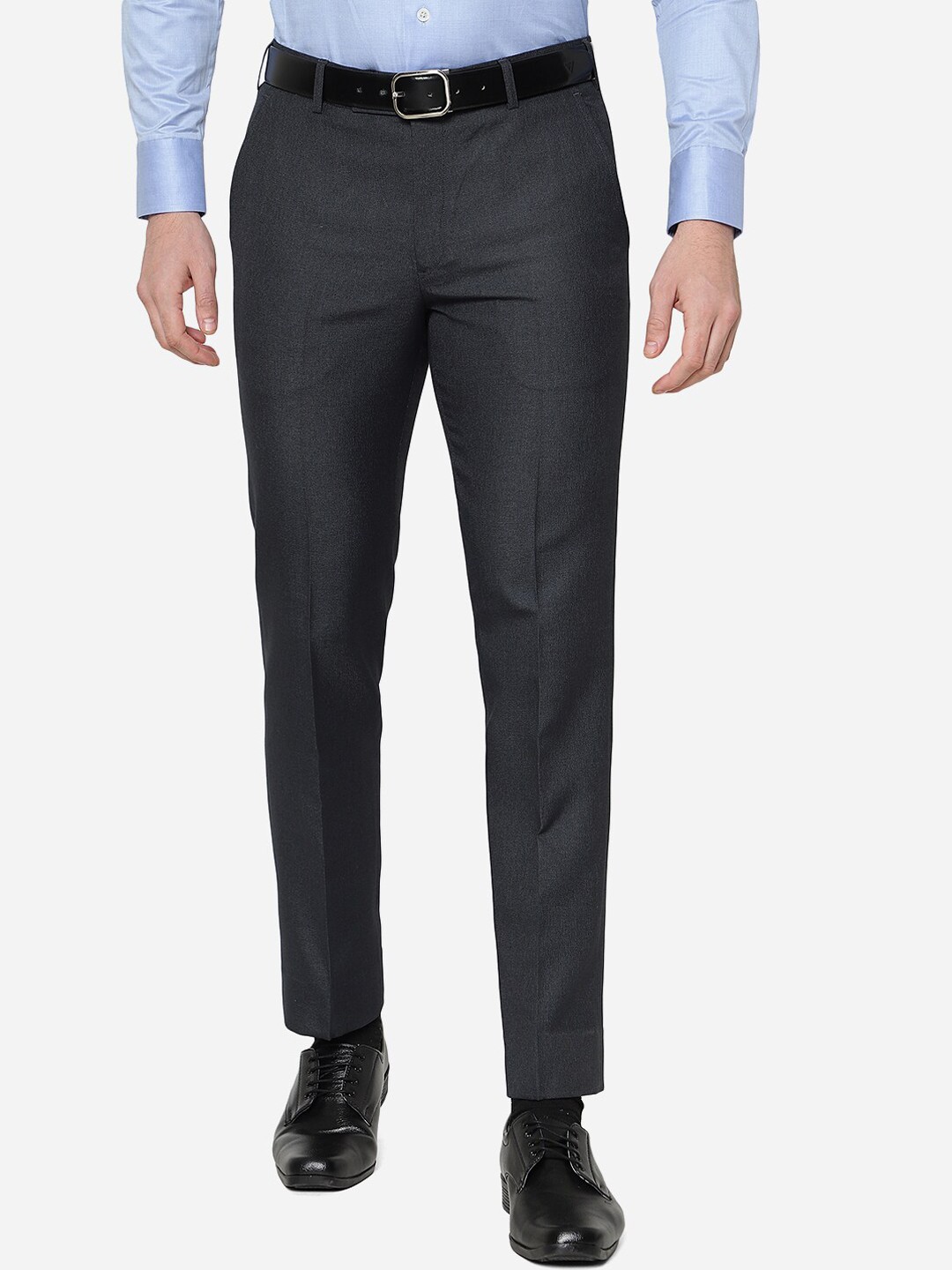 

Greenfibre Men Slim Fit Formal Trouser, Grey