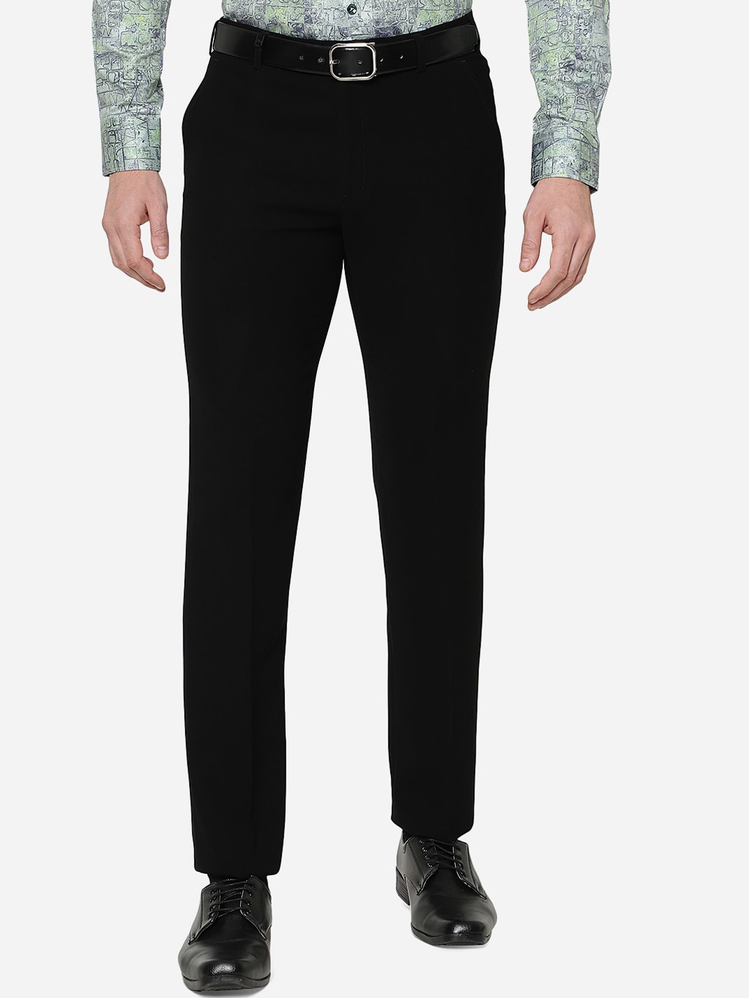 

JB STUDIO Men Slim Fit Formal Trouser, Black