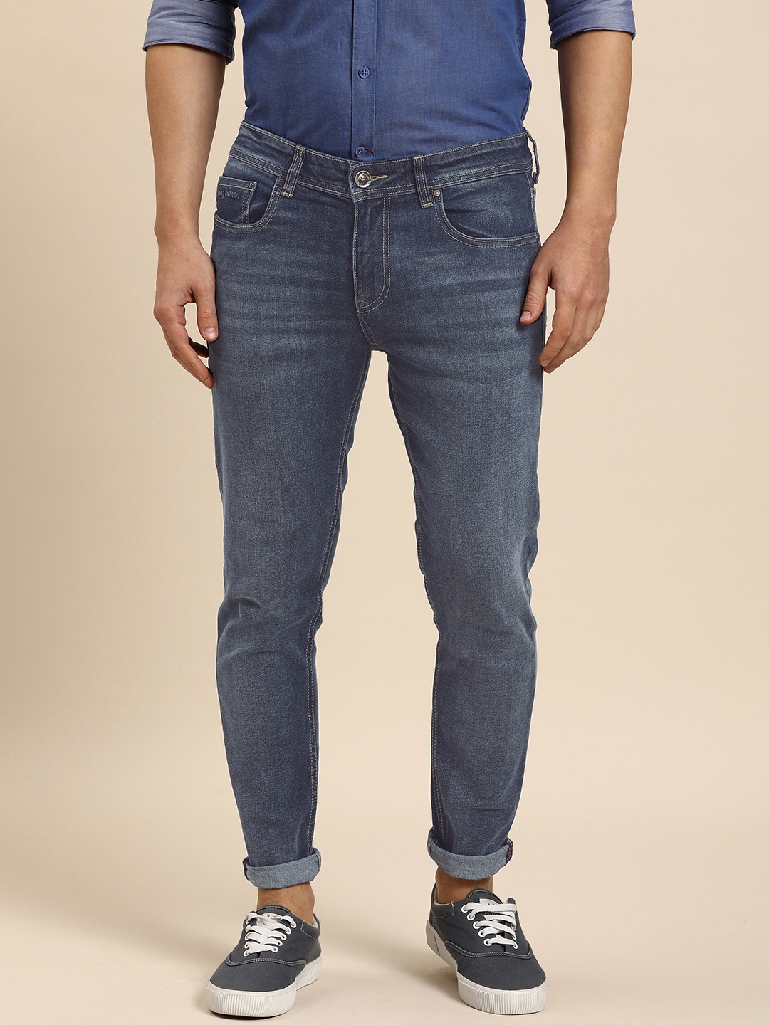 

Being Human Men Light Fade Mid-Rise Stretchable Jeans, Blue