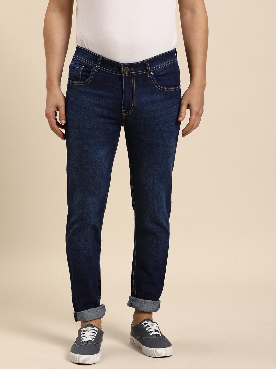 

Being Human Men Slim Fit Light Fade Stretchable Jeans, Blue