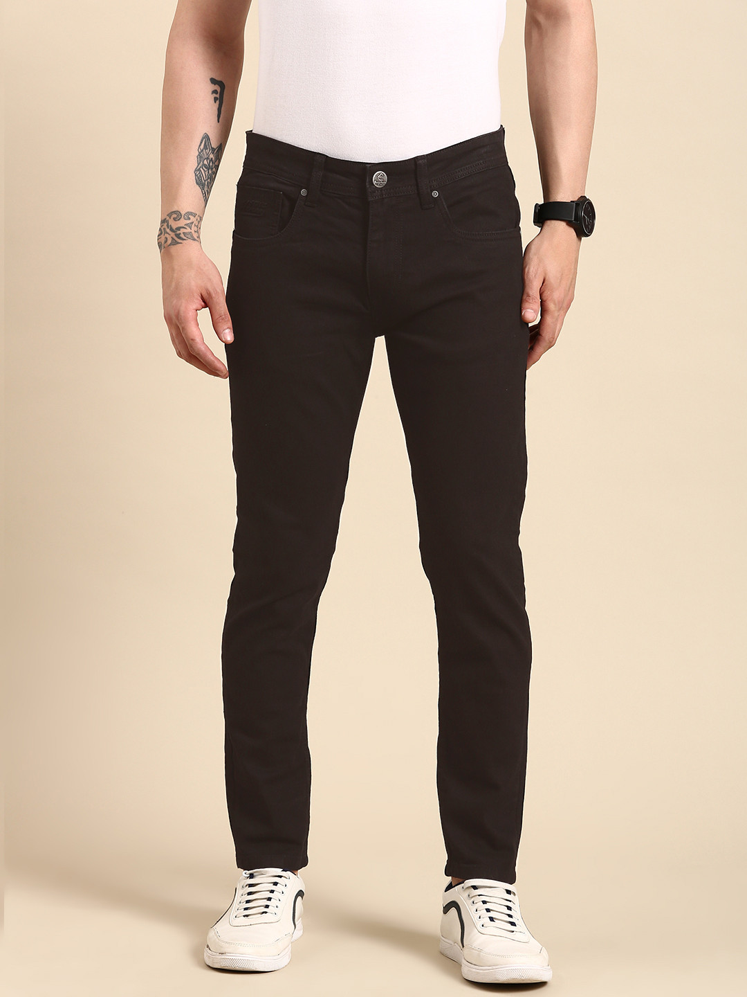

Being Human Men Mid-Rise Stretchable Jeans, Black