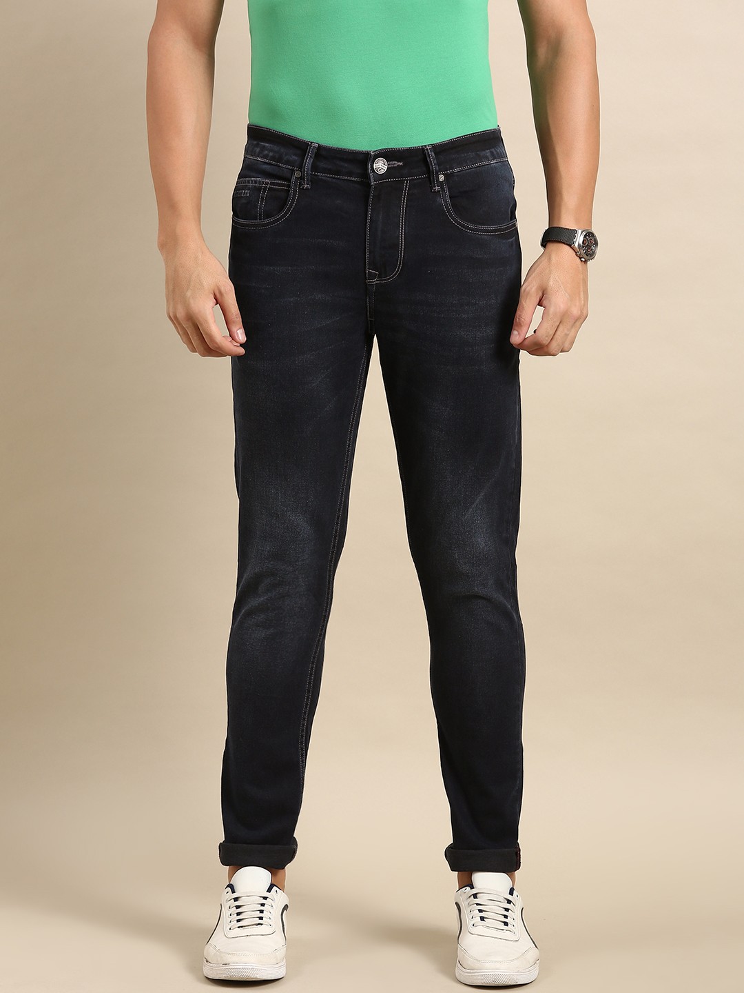 

Being Human Men Skinny Fit Light Fade Stretchable Jeans, Blue