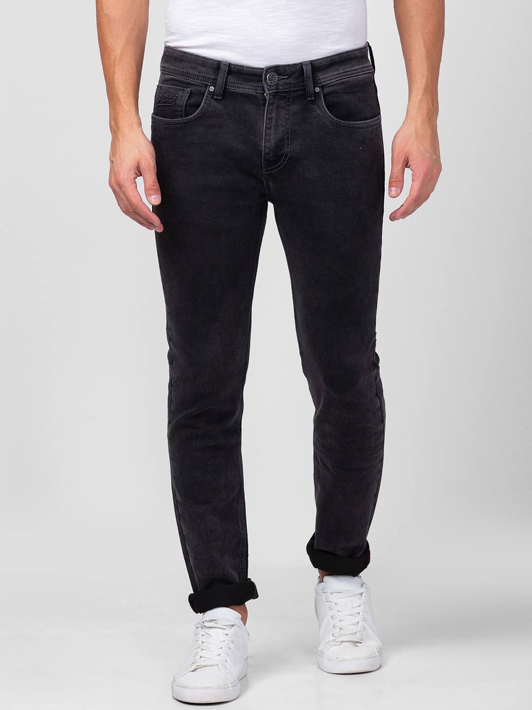 

Being Human Men Slim Fit Light Fade Stretchable Jeans, Black